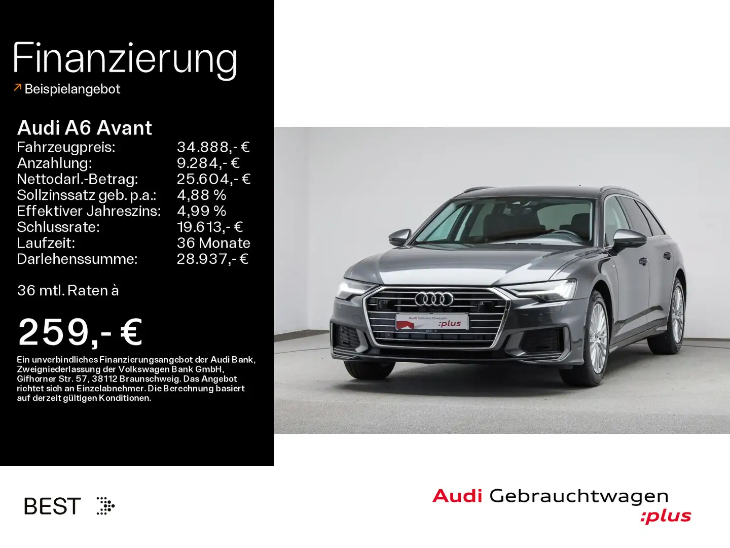 Audi A6 design 40 TDI S line Ext*Tour*Matrix* Grau - 1