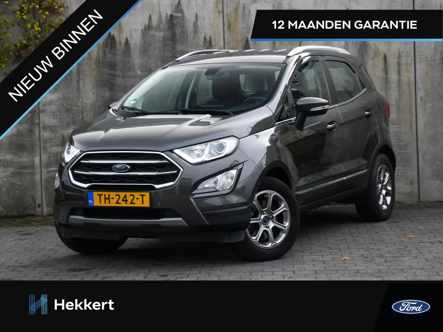 Ford EcoSport Titanium 1.0 EcoBoost 125pk SFEERVERLICHTING | USB Grijs - 1