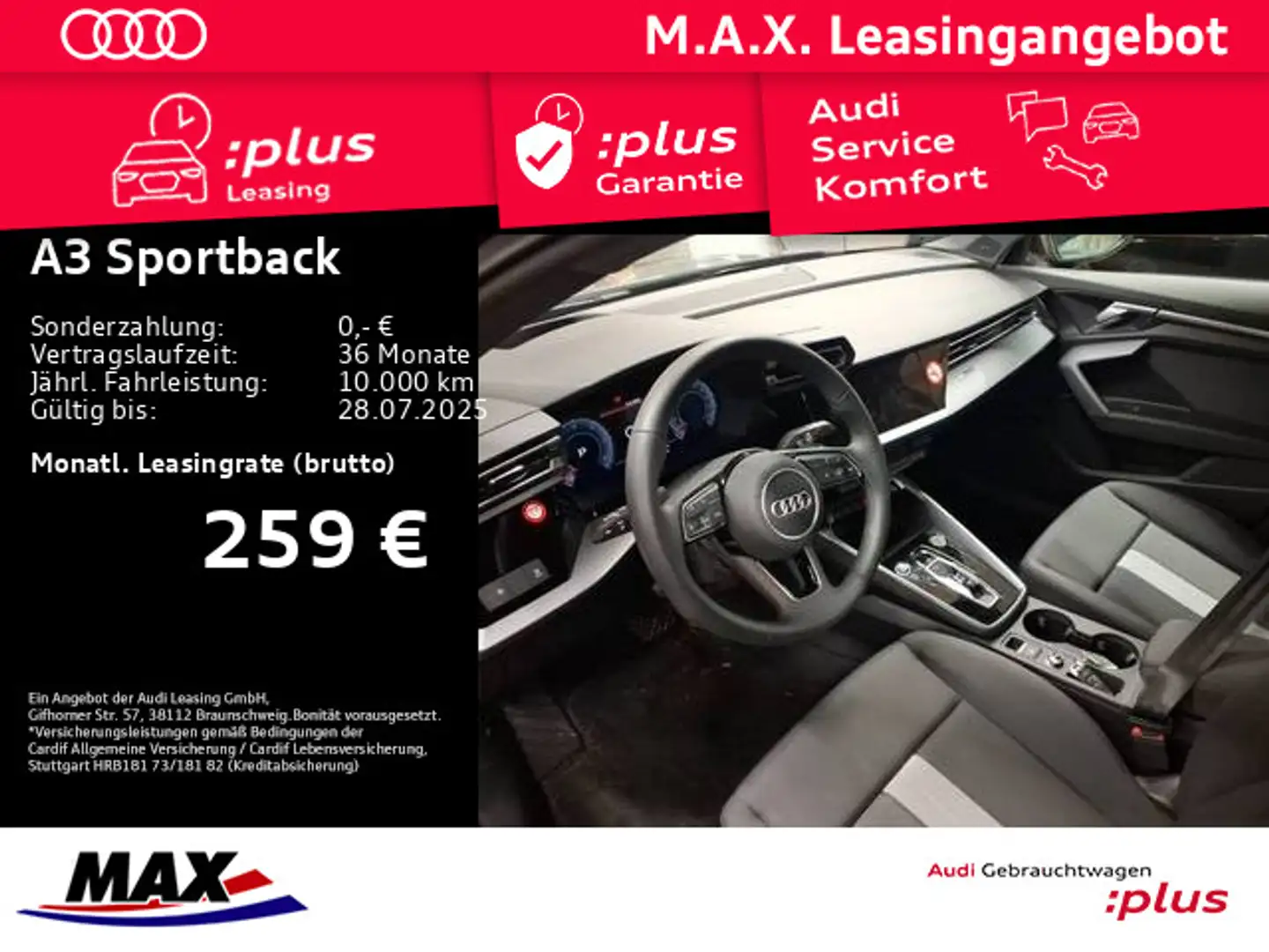 Audi A3 35 TDI ADVANCED LED+SONOS+KAMERA+ Schwarz - 1