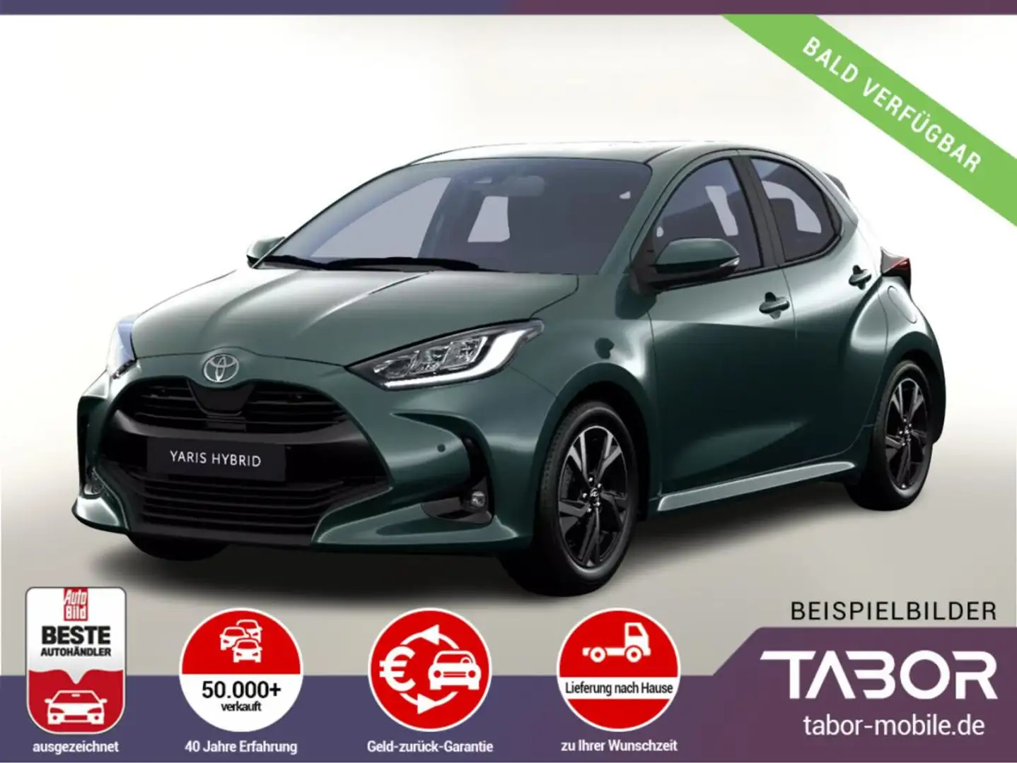 Toyota Yaris 1.5 HEV 116 E-CVT ACC SHZ BLIS SmartK PDC Grün - 1