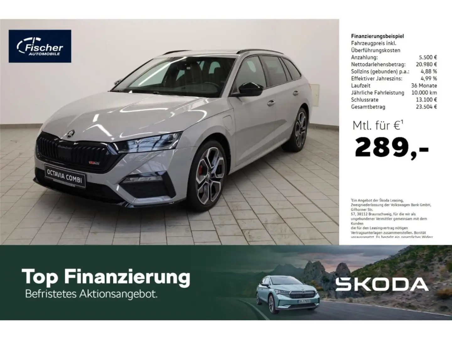 Skoda Octavia Combi 1.4 TSI iV RS First Edition DSG Grau - 1