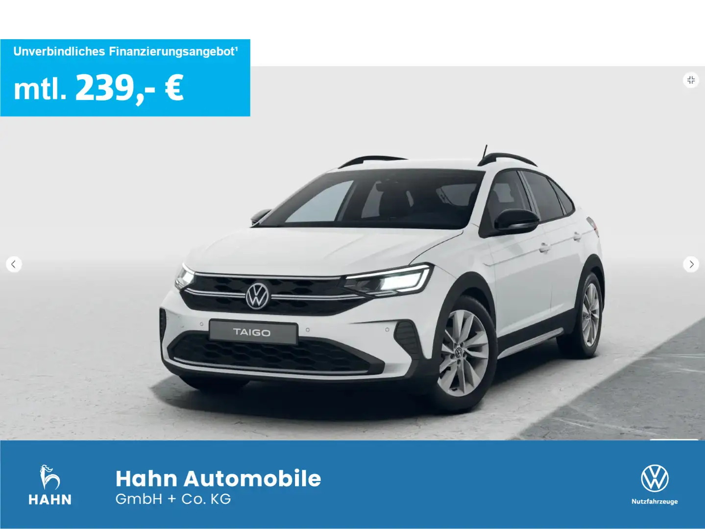 Volkswagen Taigo GOAL 1,0 l TSI OPF 116 PS DSG Ganzjahresre Blanco - 1