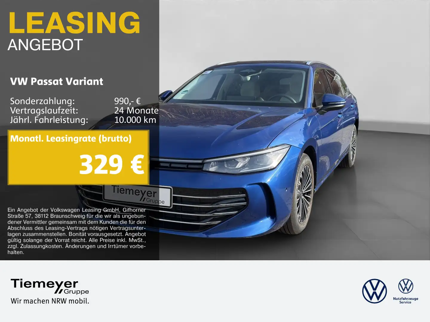 Volkswagen Passat Variant 2.0 TDI DSG ELEGANCE AHK NAVI KAM Blau - 1
