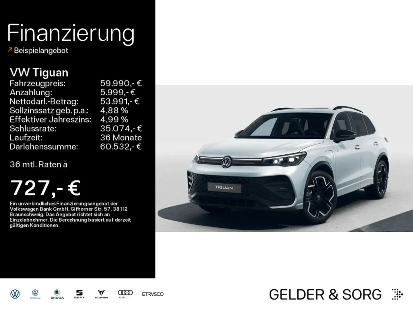 Volkswagen Tiguan R-Line 1.5 eHybrid AHK*PANO*HD-MATRIX* Silber - 1