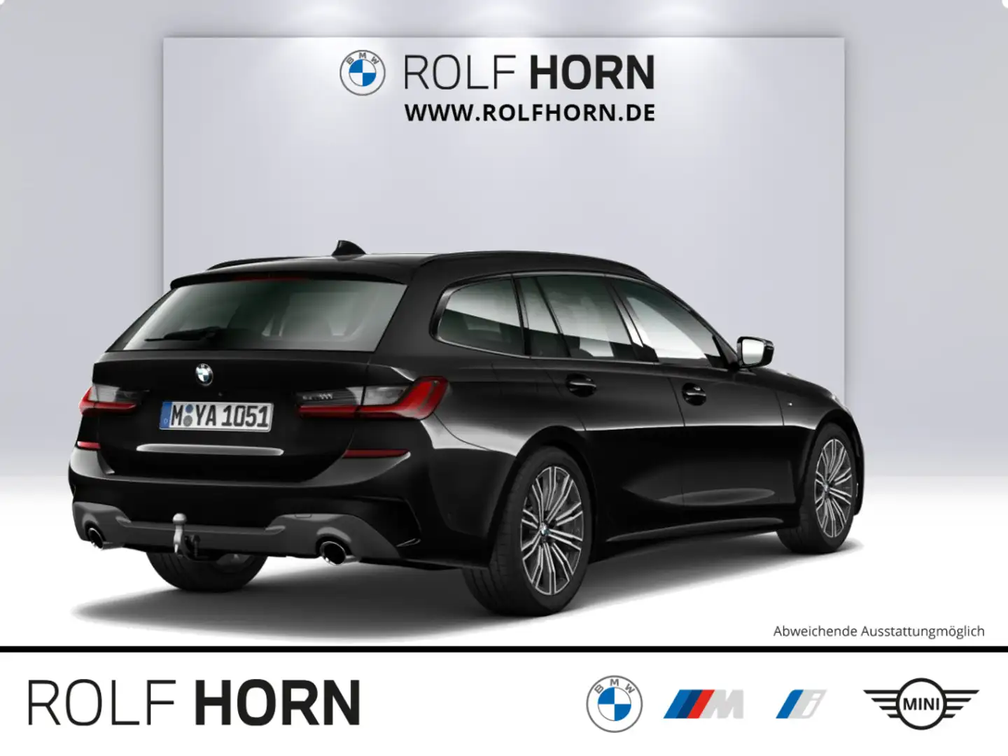 BMW 320 d Touring M Sport Autom Navi AHK Klima SHZ Zwart - 2