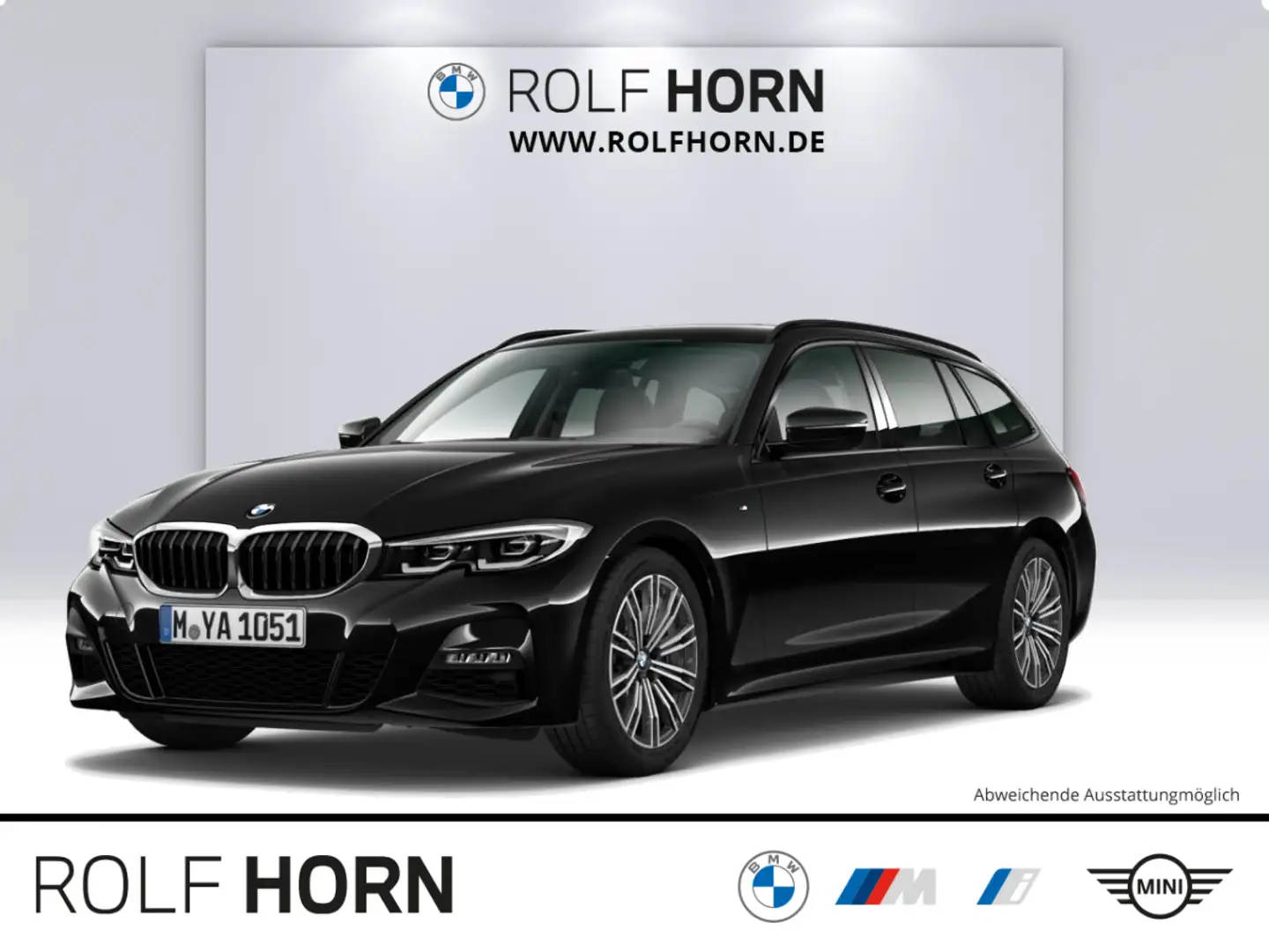 BMW 320 d Touring M Sport Autom Navi AHK Klima SHZ Zwart - 1