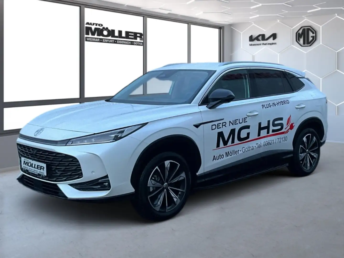MG HS PHEV LUXURY 360° Kam. LED Klima DAB Leder ACC Wit - 2