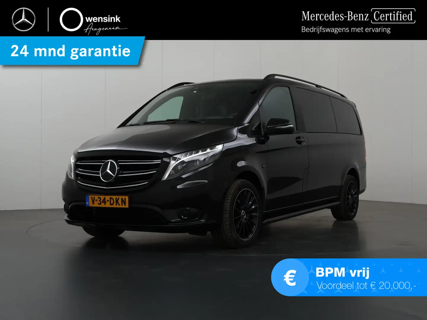 Mercedes-Benz Vito 114 CDI Aut. | Lang L2 | Dubbele Cabine | Lederen Zwart - 1