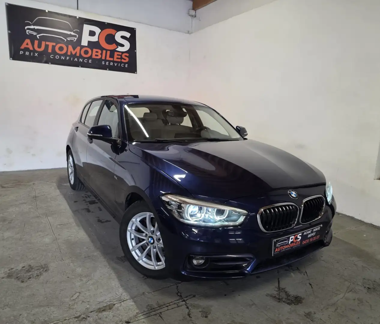 BMW 116 d Sportline*CUIRS CHAUFF.*GPS*HARMAN KARDON*CARNET Bleu - 2