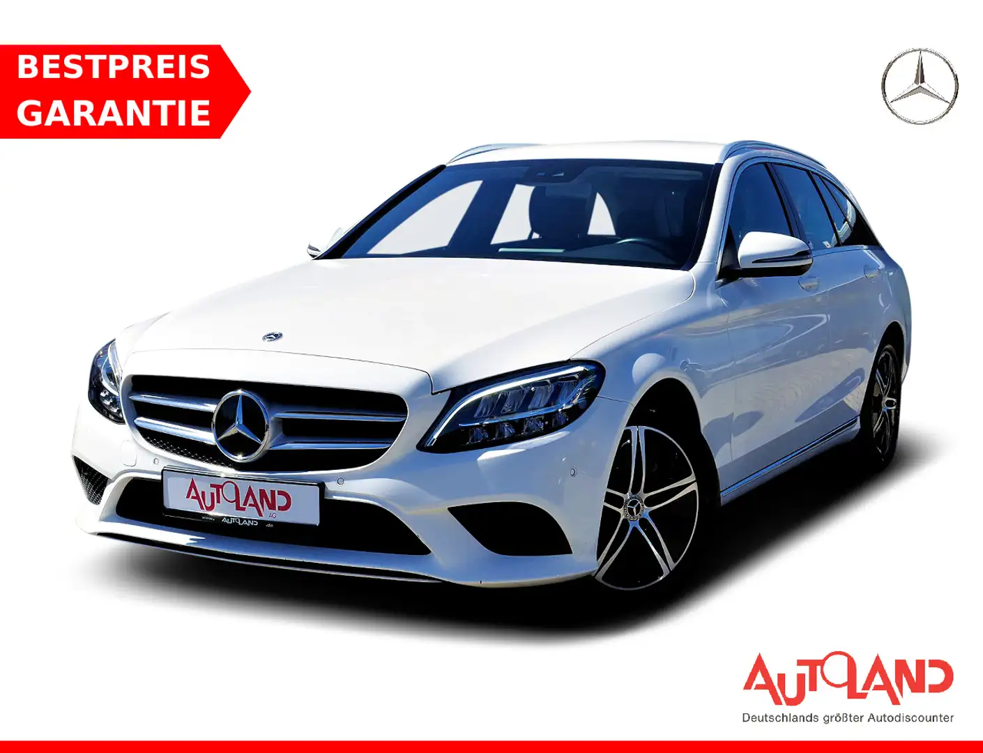Mercedes-Benz C 200 C200 d T Avantgarde 9G-Tronic LED Navi Teilleder Blanc - 1