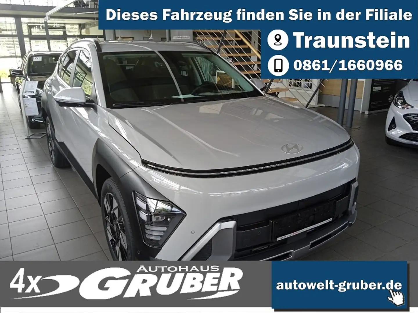 Hyundai KONA 1.6 T-GDI Automatik Prime Gris - 1