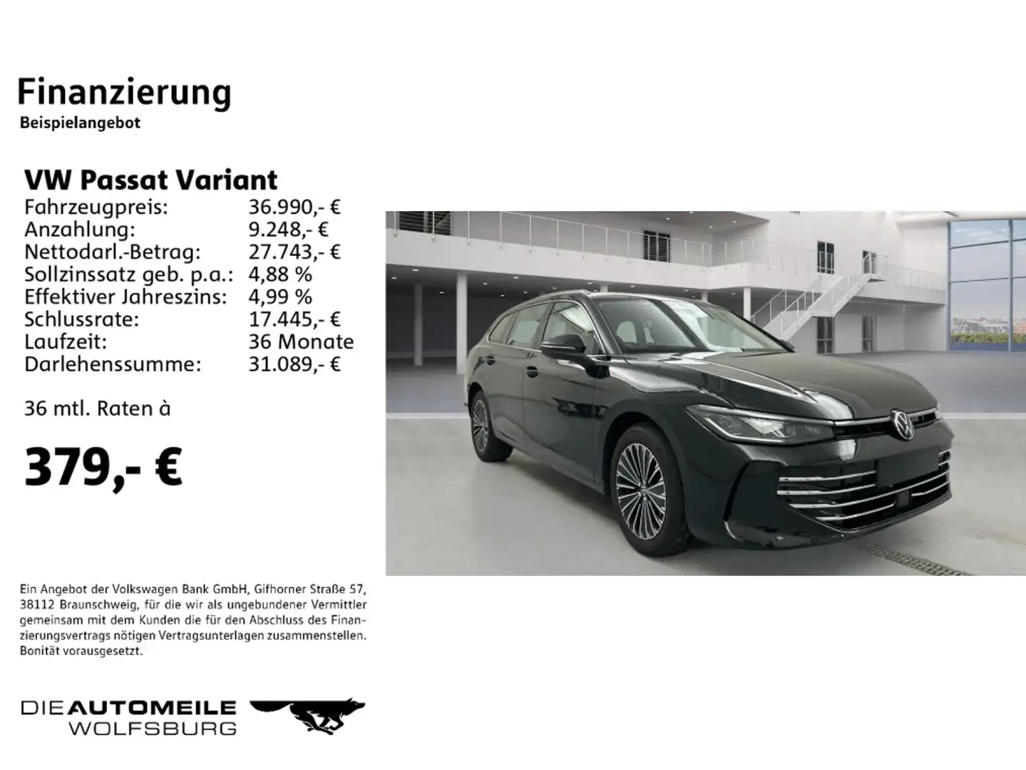 Volkswagen Passat Variant 1.5 eTSI DSG Elegance NAVI/IQ/HEA Schwarz - 2