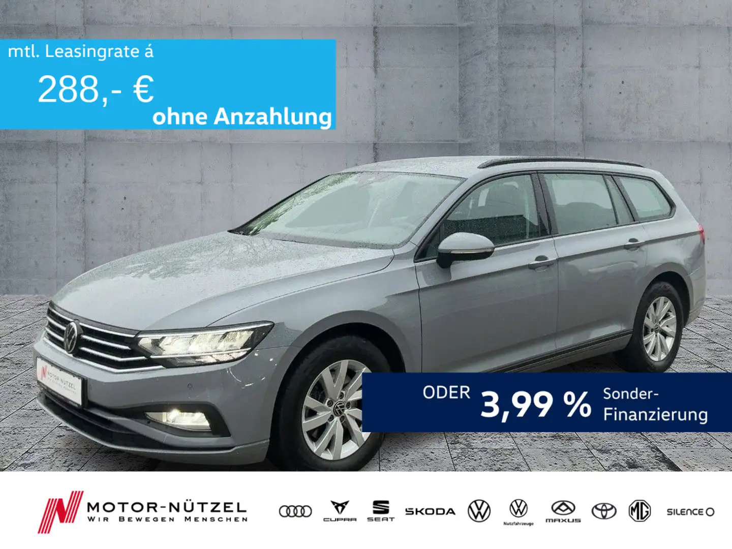 Volkswagen Passat Variant 1.5 TSI LED+NAVI+AHK+ACC+SHZ Grau - 1