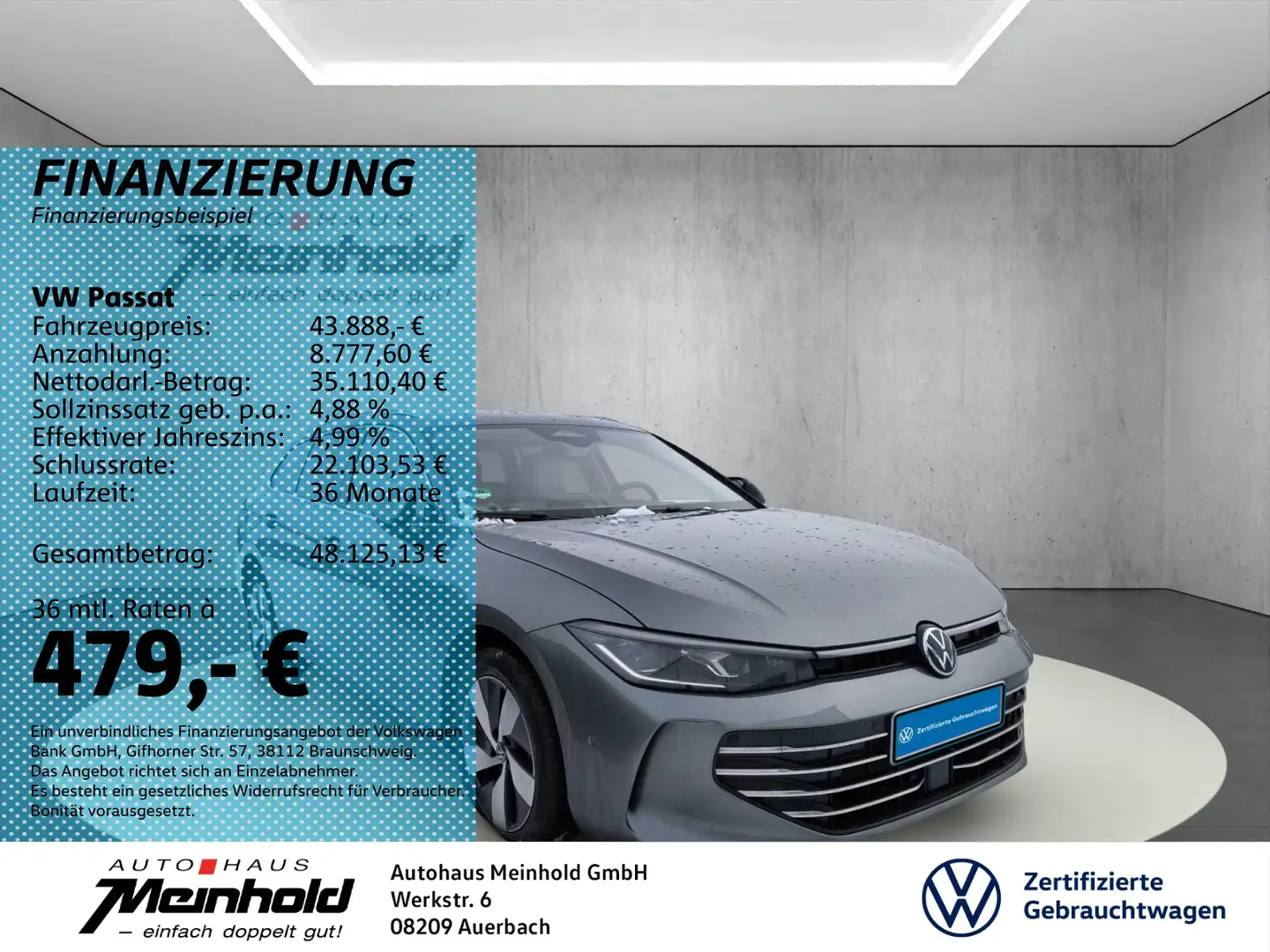 Volkswagen Passat 1.5 TSI eHybrid DSG Elegance, Kamera, AHK Grau - 1