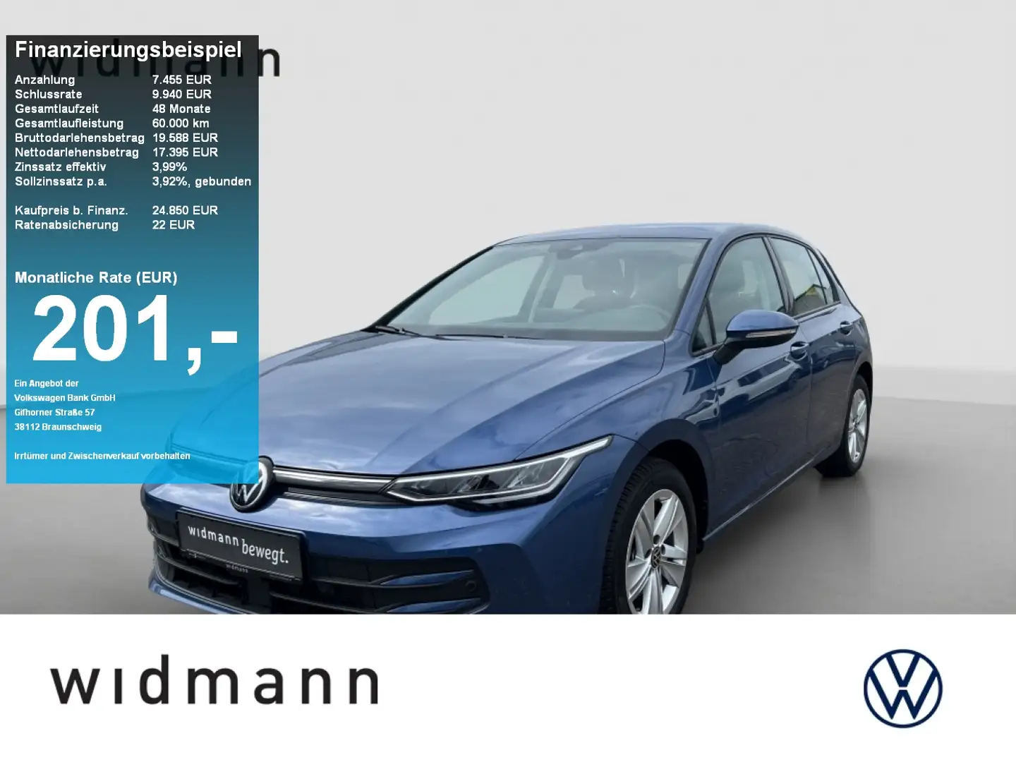 Volkswagen Golf Life Blau - 1
