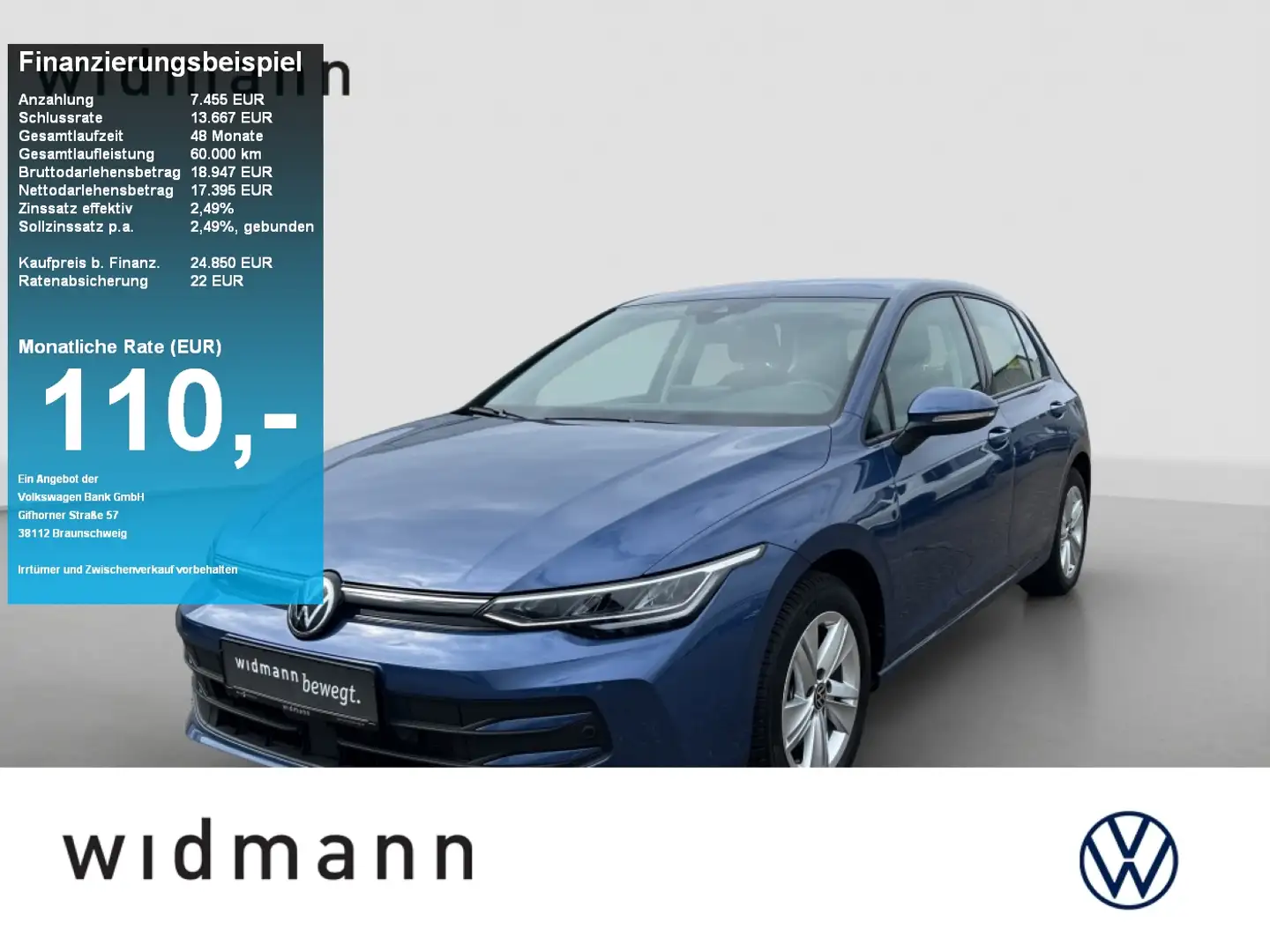 Volkswagen Golf Life 1,5 TSI 115 PS ACC Blau - 1