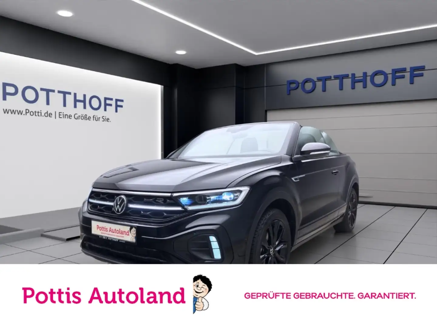 Volkswagen T-Roc Cabrio 1.5 TSI DSG R-LINE AHK NAVI IQ.LIGHT ACC Schwarz - 1