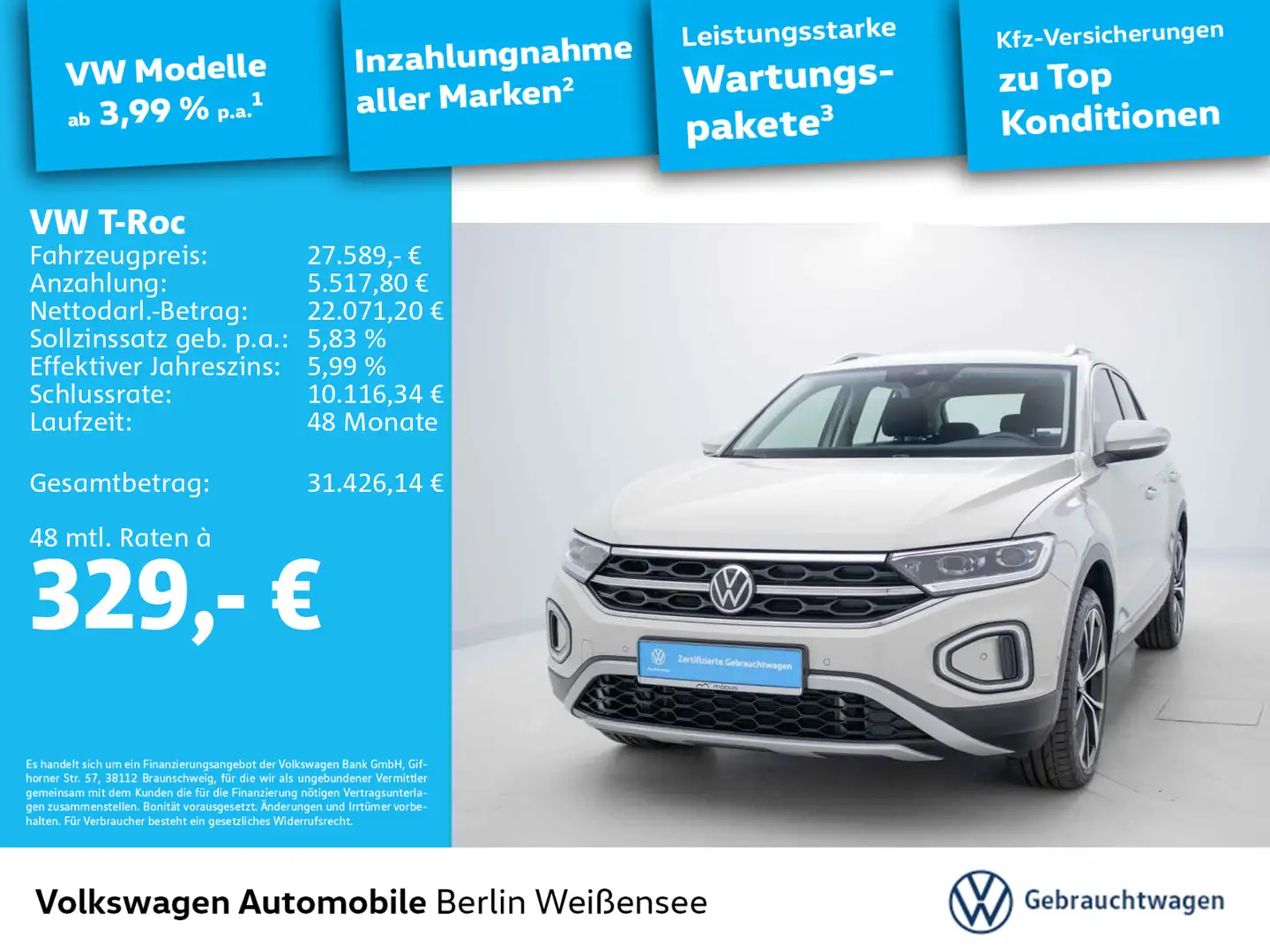 Volkswagen T-Roc 2.0 TDI DSG*STYLE*4MOTION*APP*ACC*LED*AHK* Grau - 1