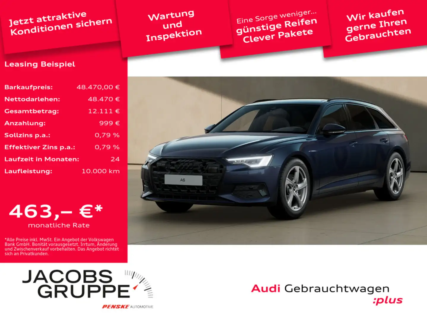 Audi A6 Avant 35 TDI advanced Pano*Matrix*R-Kamera * Blau - 1