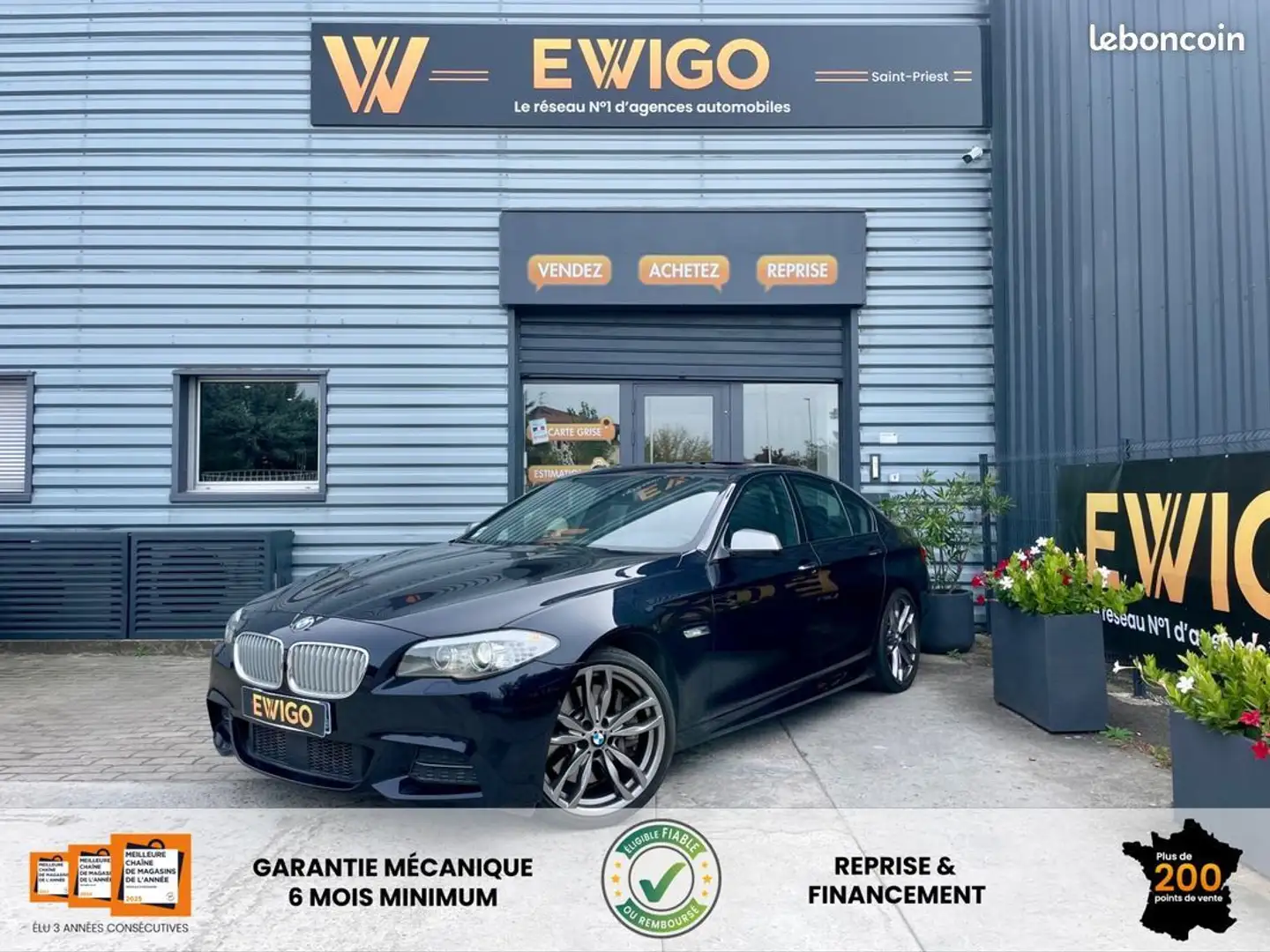 BMW 550 serie 3.0 550d 380ch pack m sport toit ouvrant 2eme main jantes 20 pouces - 1