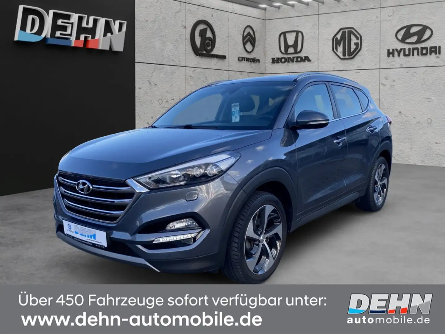 Hyundai TUCSON 1.6 T-GDi 4WD Premium Leder-Paket Navi Soundsystem Gris - 2