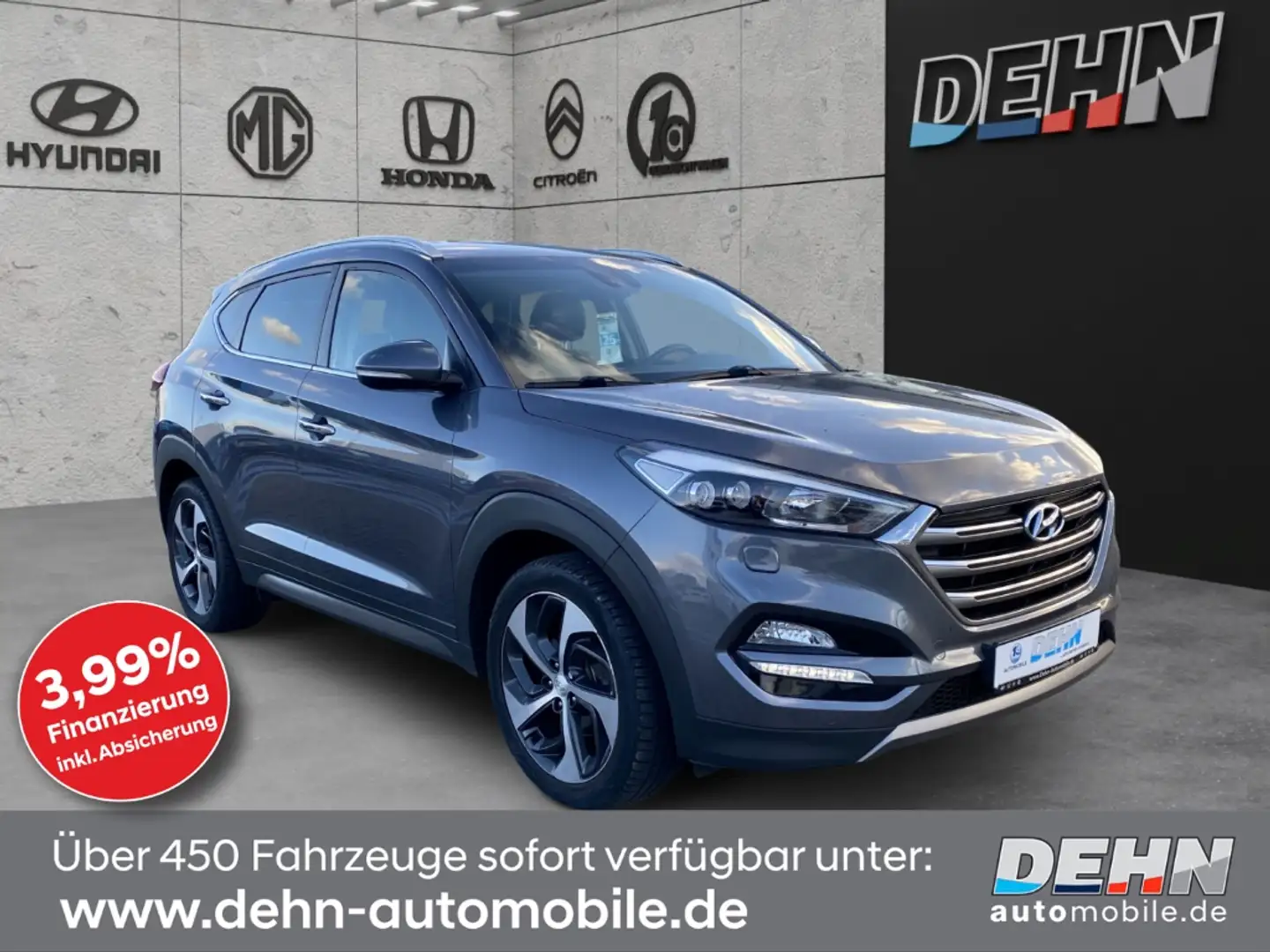 Hyundai TUCSON 1.6 T-GDi 4WD Premium Leder-Paket Navi Soundsystem Gris - 1