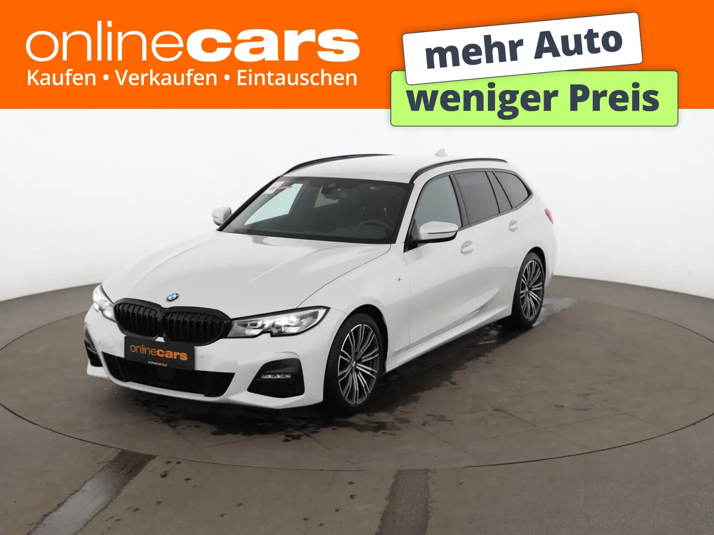 BMW 320 d Touring M-Sport Aut LED AHK RADAR LEDER NAVI Weiß - 1