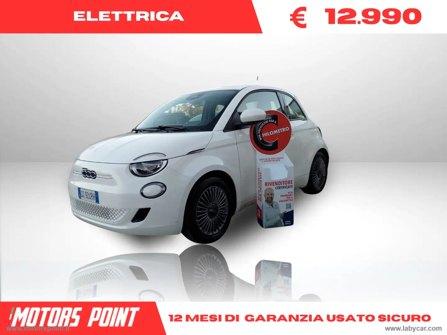 Fiat 500e La Prima Berlina 42 kWh Bianco - 1