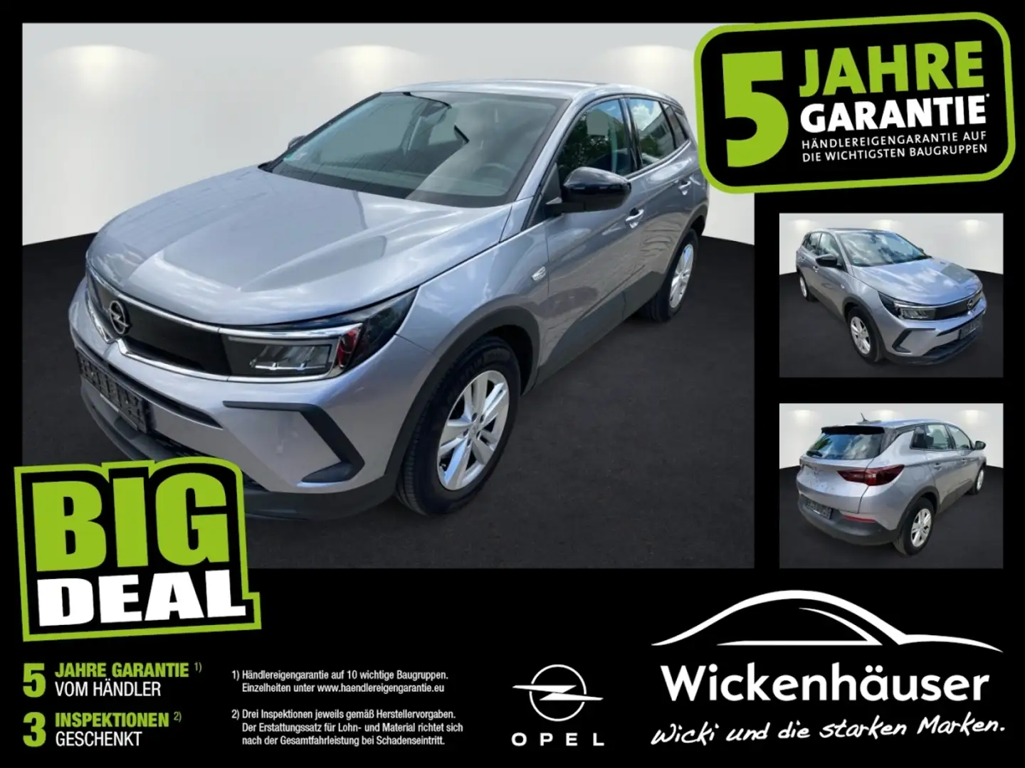 Opel Grandland 1.2 Turbo Lenkrad heizbar, LED TFL Grau - 1