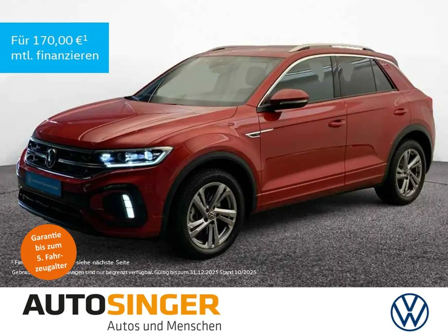 Volkswagen T-Roc R line 2,0 TSI DSG 4M *AHK*NAV*ACC*LED*CAM Rosso - 1