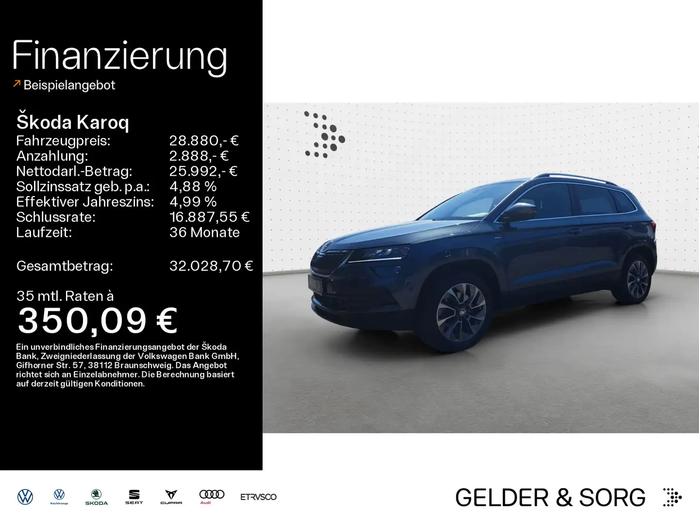 Skoda Karoq Clever 2.0TDI*4x4*Pano*Nav*AHK Grijs - 1