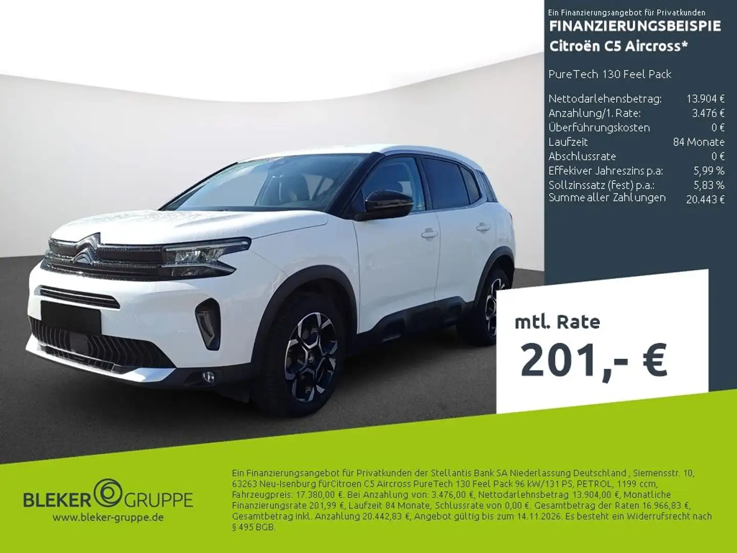 Citroen C5 Aircross PureTech 130 Feel Pack Blanc - 1