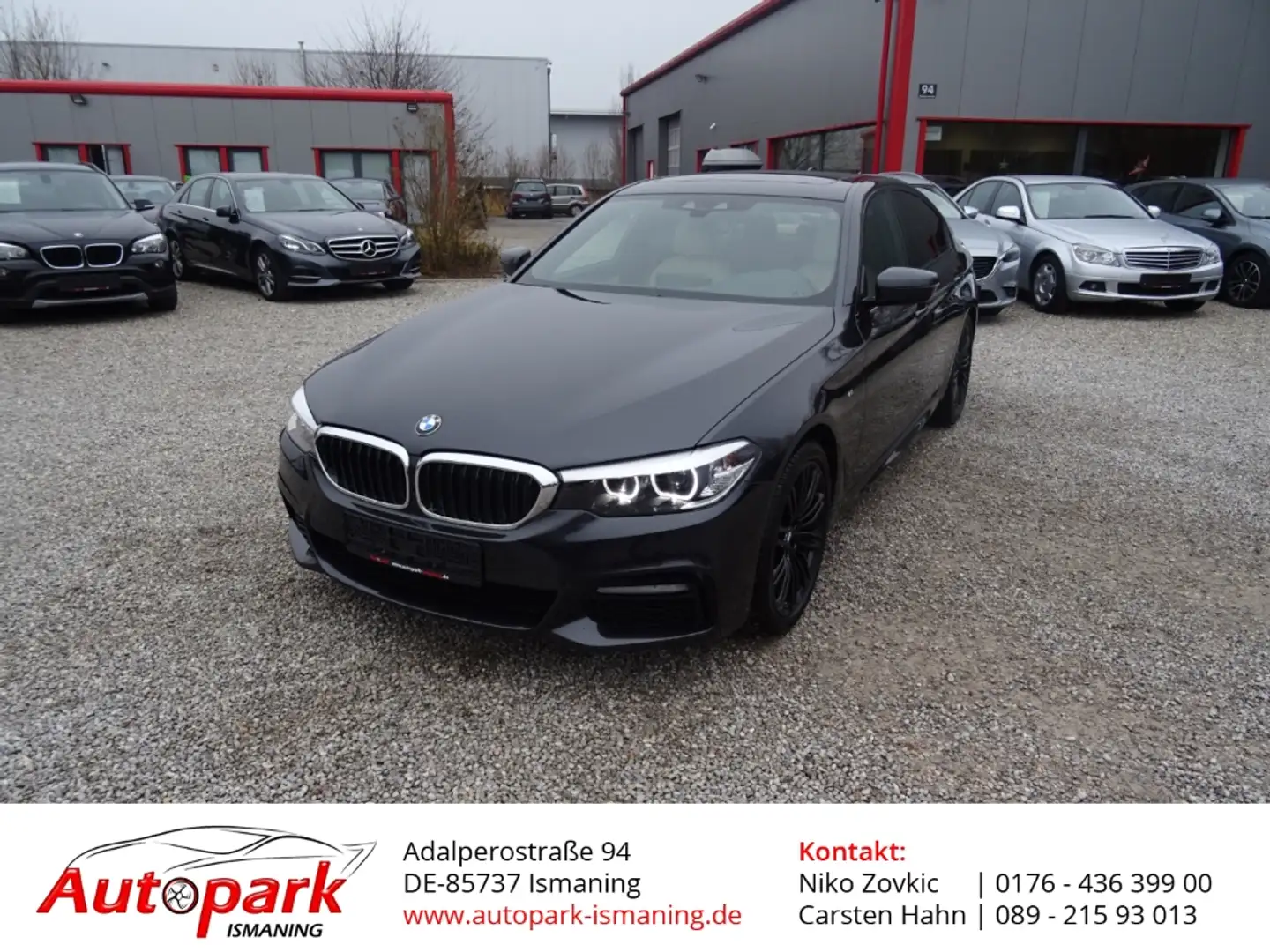 BMW 520 d M Sport EU6d-T Park-Assistent LED Navi AHK Gris - 1