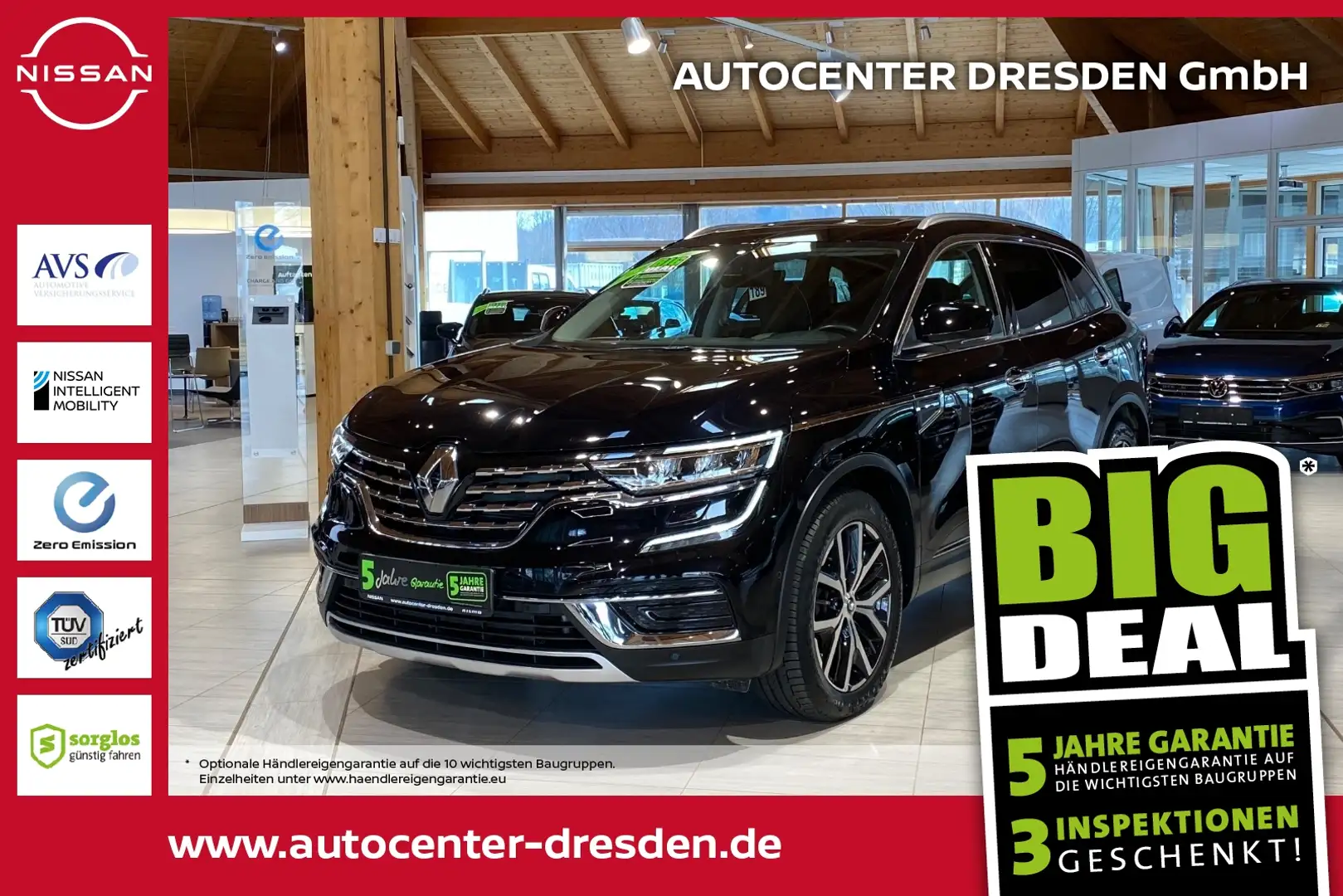 Renault Koleos 2.0 BLUE dCi 185 4x4 Techno LED ACC Pano Zwart - 1