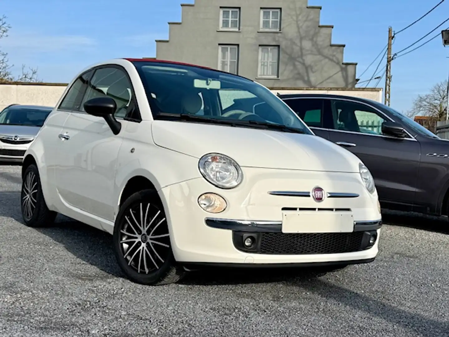 Fiat 500C Cabrio 1.4i Airco / Clima PDc Alu Leder Weiß - 1