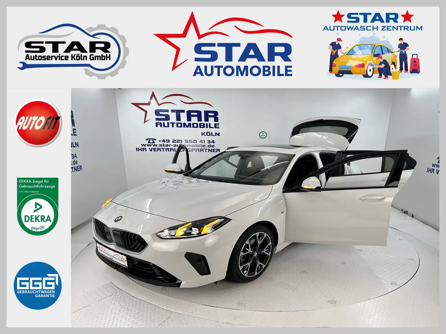 BMW 120 120 d M Sport MildHybrid*Steptronic*LED*PANOR.DACH Weiß - 1