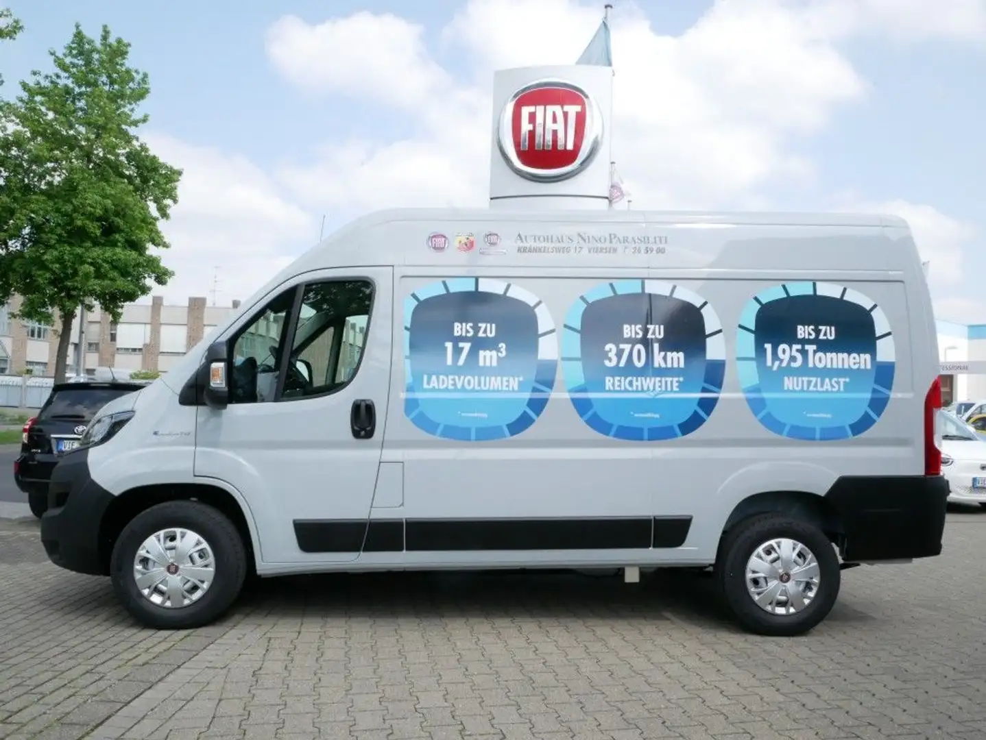 Fiat Ducato-e L2H2 (47-kWh) Navi CarPlay/Android Auto Gris - 2