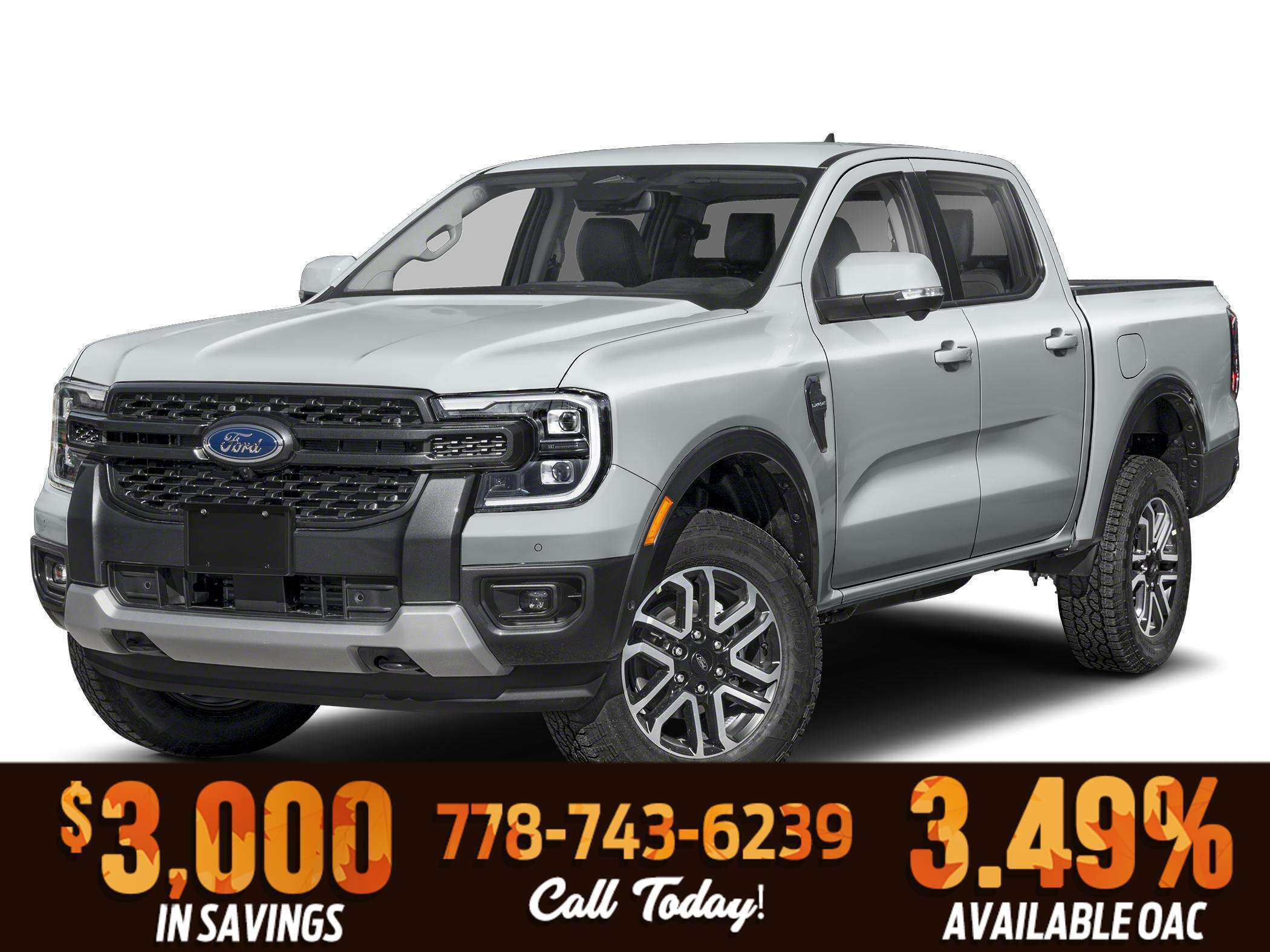 Gray 2026 Ford Ranger Pickup Truck Four-Wheel Drive Automatic