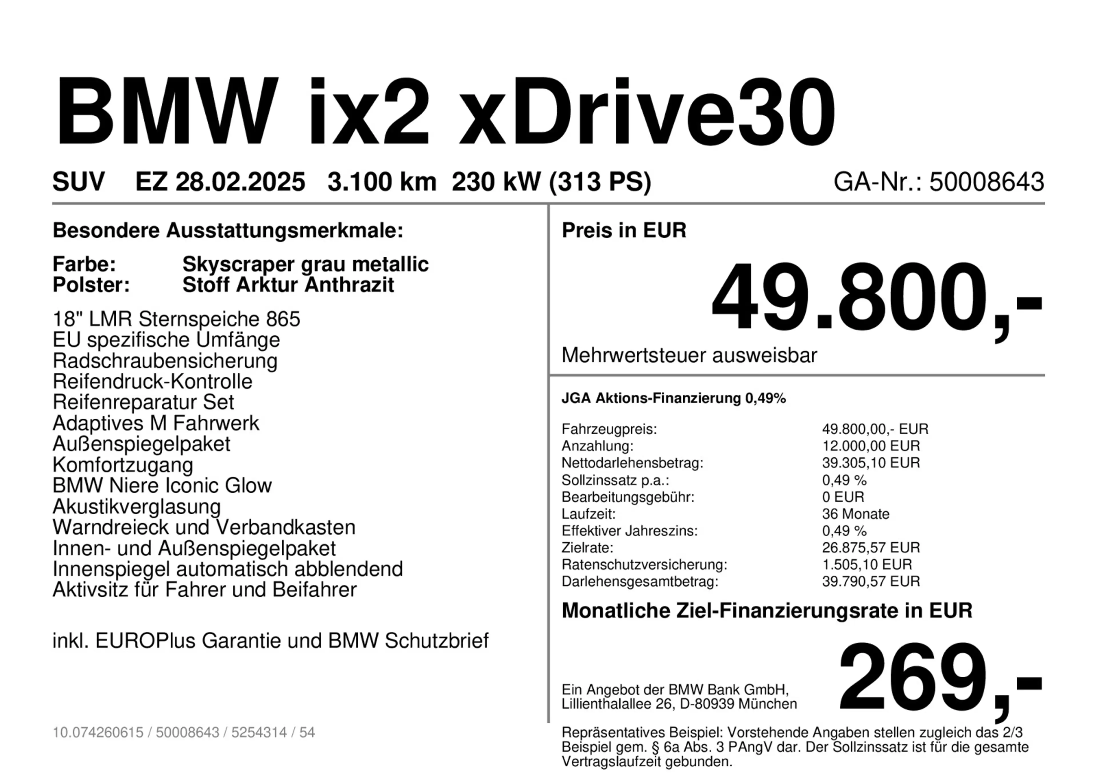 BMW iX2 ix2 xDrive30 Navi Tempom.aktiv Bluetooth PDC HeadU — photo 2