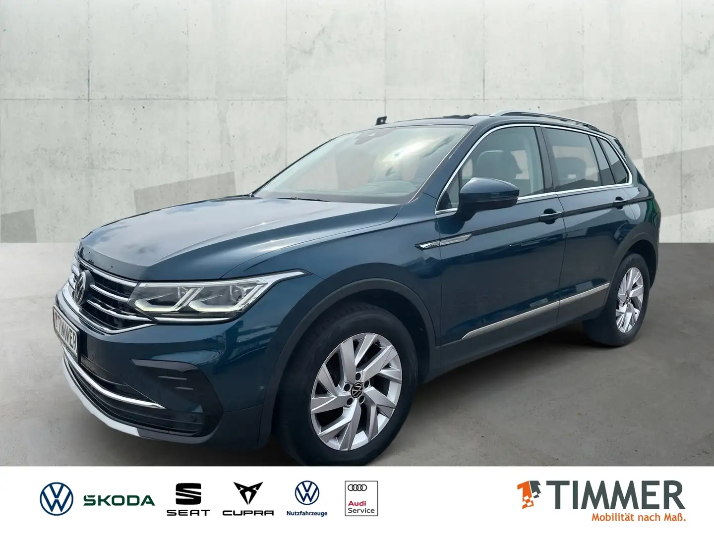 Volkswagen Tiguan 2.0 TDI DSG 4x4 ELEGANCE *IQ.LIGHT *PANO *LEDER * Blauw - 1