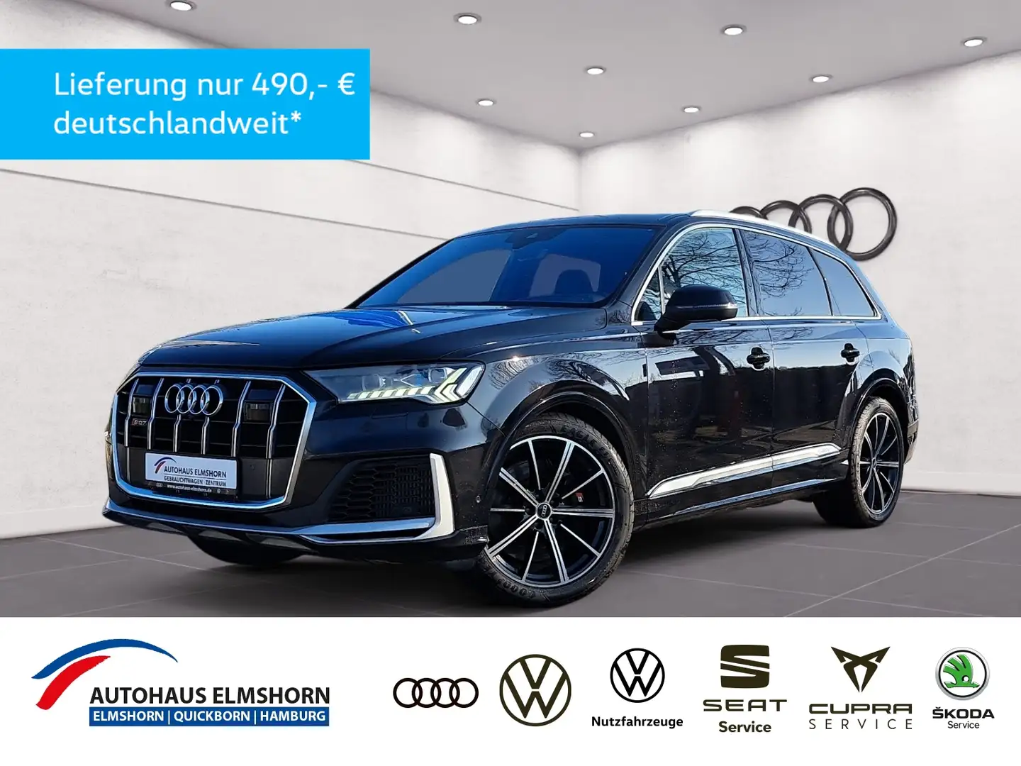 Audi SQ7 4.0 TFSI quattro tiptr. PANO AHK 7-SITZ MATRIX B& Schwarz - 1