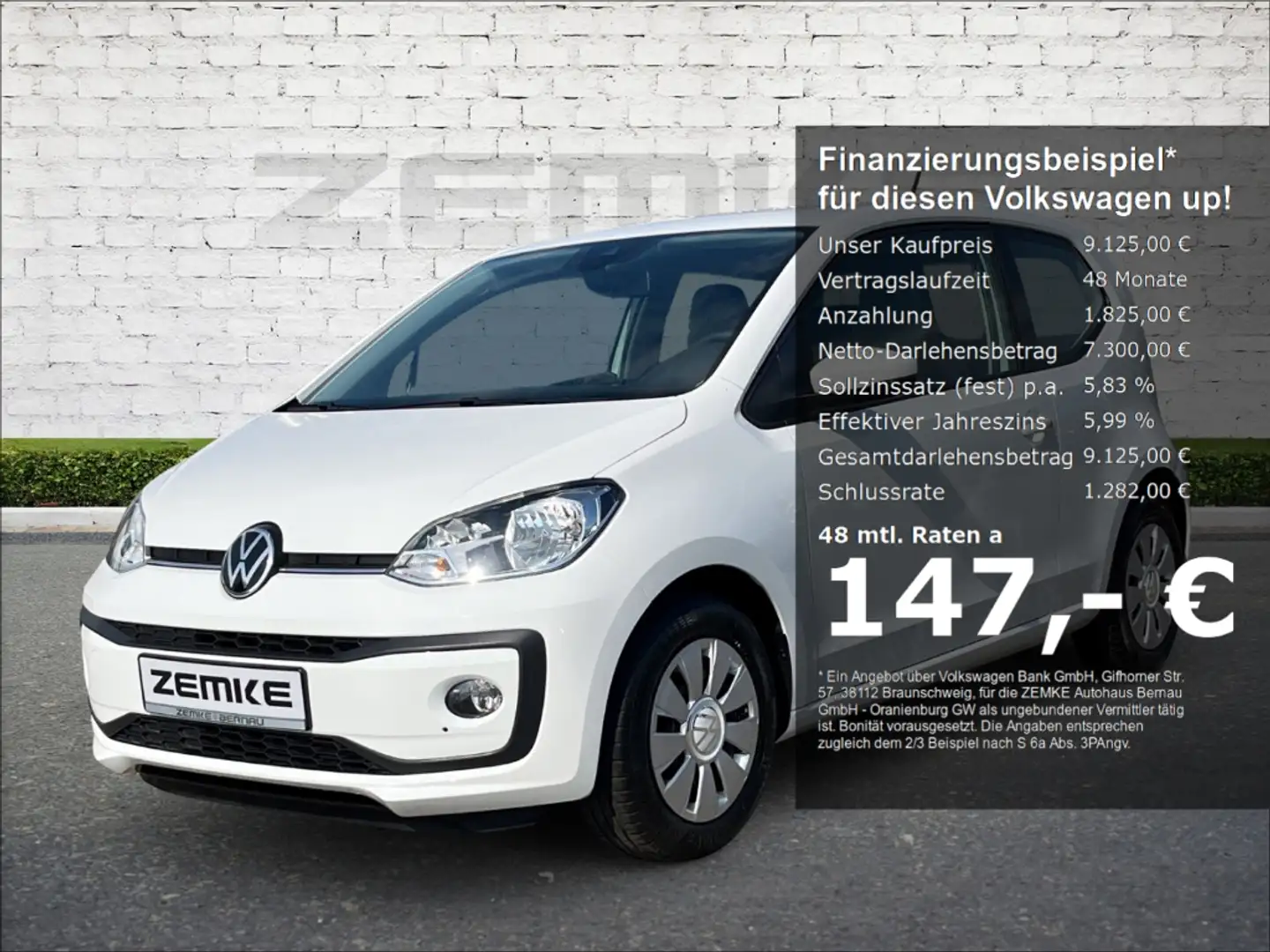 Volkswagen up! 1.0 SHZ Rückfahrkam. Temp PDC Winterpaket GA Speed Weiß - 1