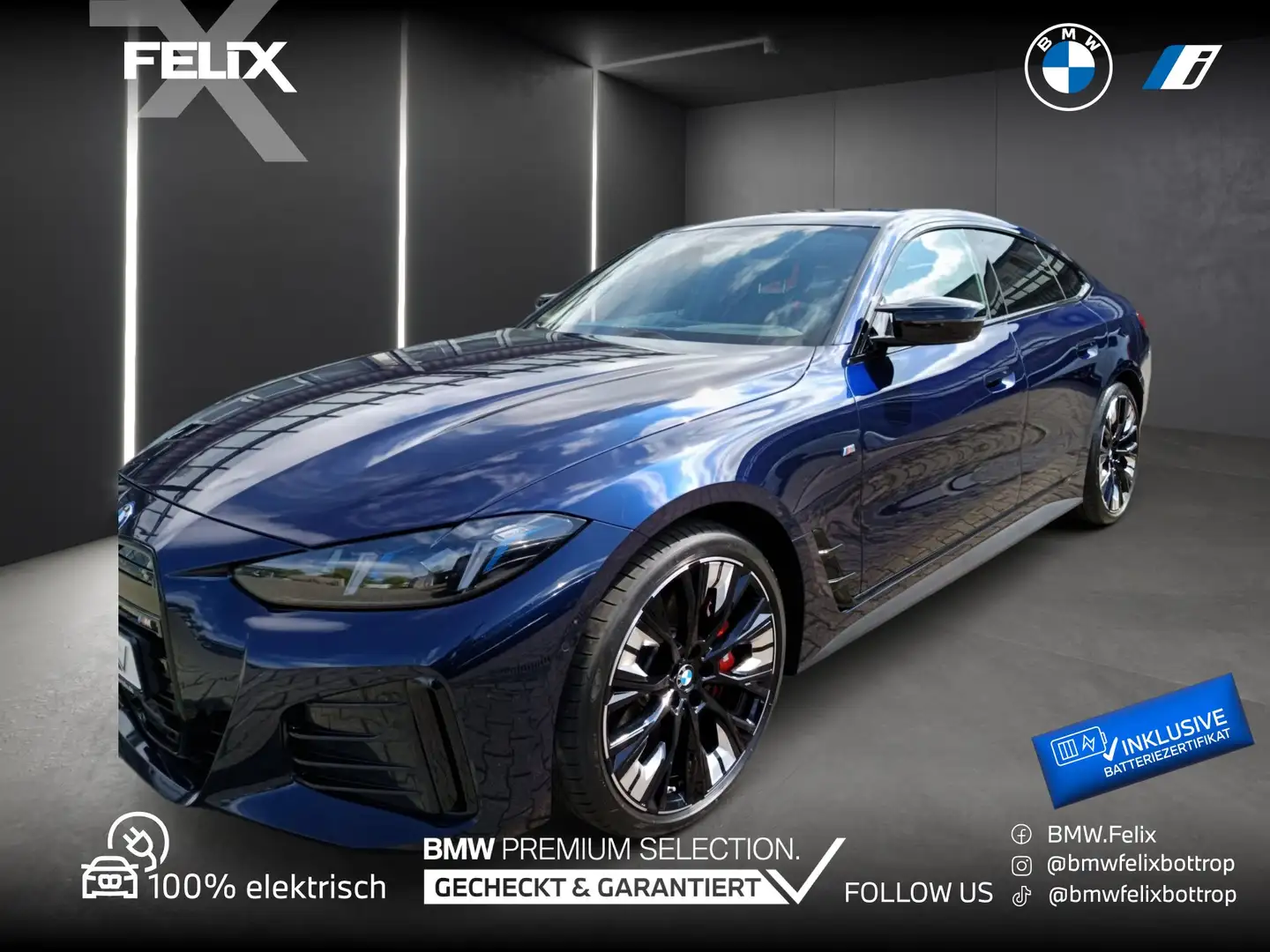 BMW i4 M50 xDrive+LCI/FACELIFT+INDIVIDUAL+M SPORTPAKET PR Blau - 1