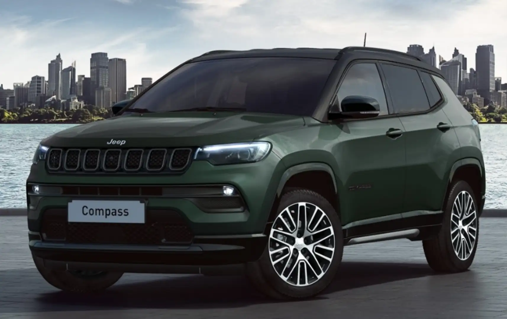 Jeep Compass 1.5 E-Hybrid Summit Automatik *LEDER*LED*SHZ*PDC*A Grün - 1