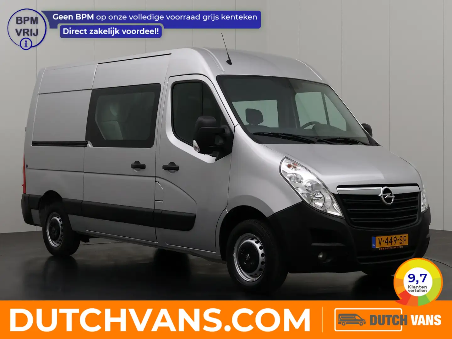 Opel Movano 2.3CDTI 170PK BiTurbo L2H2 Dubbele Cabine | 7-Pers Zilver - 1