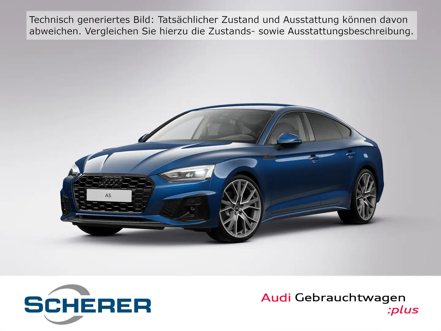 Audi A5 S line 35 TDI S tronic LED NAVI EPH Blau - 1