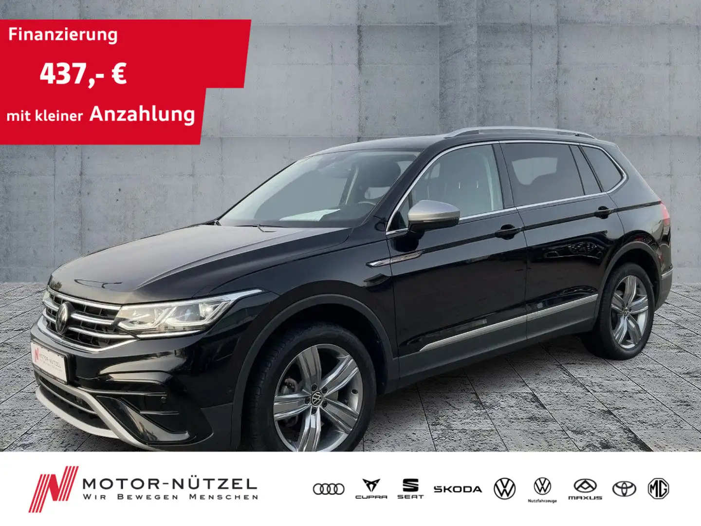 Volkswagen Tiguan Allspace 2.0 TDI 4M IQ+NAV+AHK+PANO+7SITZ Schwarz - 1