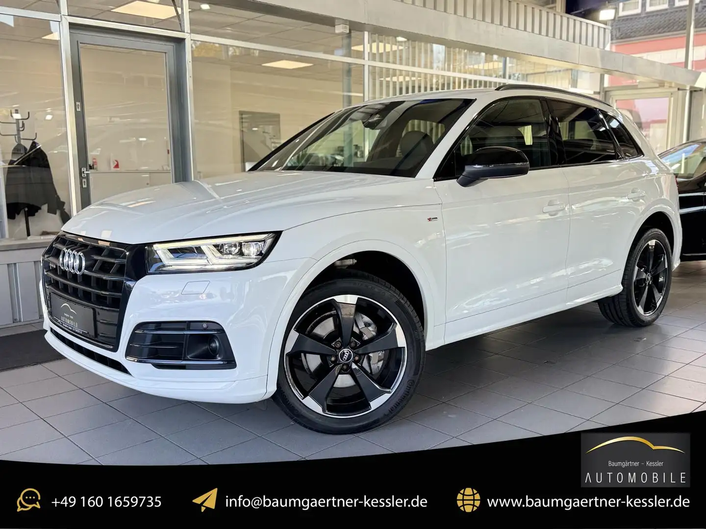 Audi Q5 40 TDI quattro 3x S-Line LED AHK NAVI ACC KAM Weiß - 1