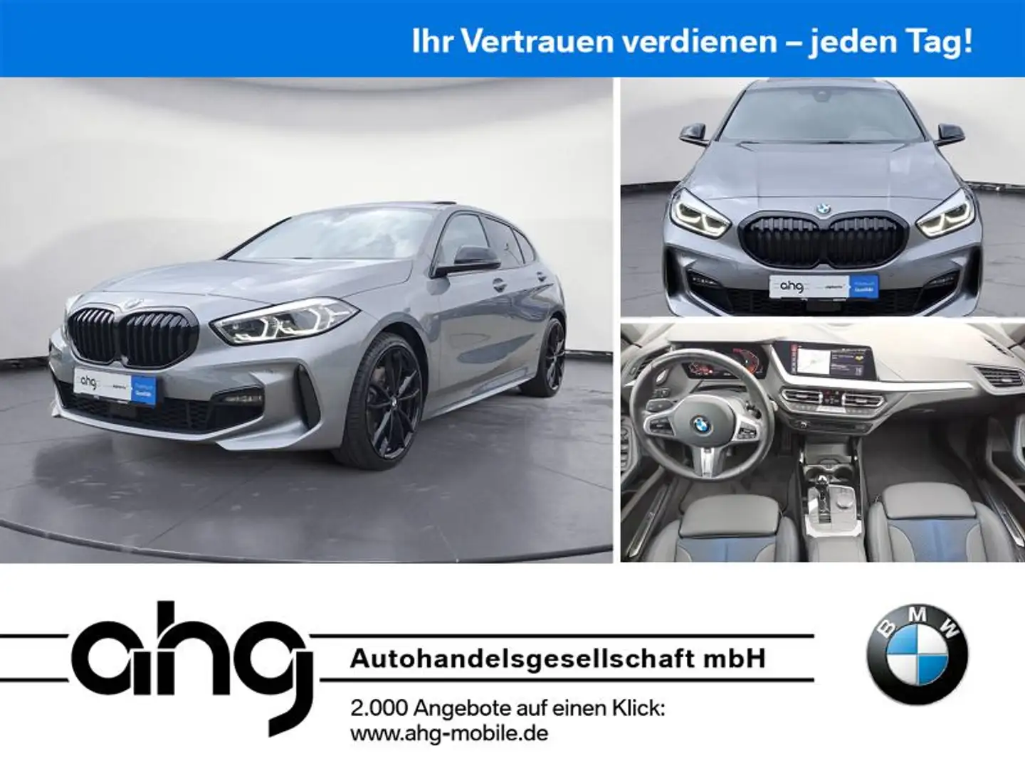BMW 120 i M Sport Navi Panorama ad. LED Hifi Grau - 1