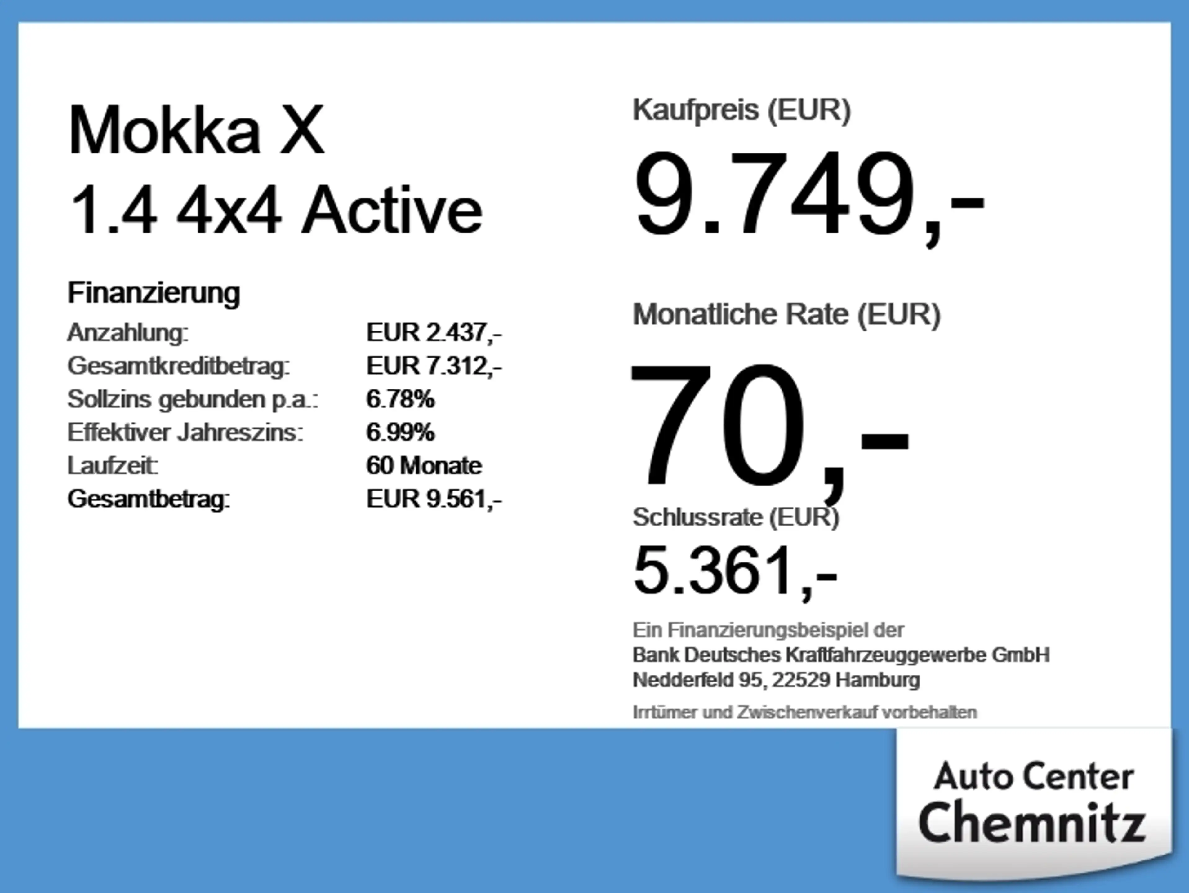 Opel Mokka X 1.4 4x4 Active KlimaA/SHZ/LHZ/PDC/Kamera — photo 6